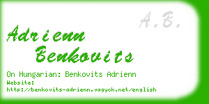 adrienn benkovits business card